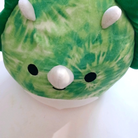 SQUISHMALLOWS KELLY TOY ROCIO TRICERATOPS PLUSH SOFT GREEN TIE DYED - Picture 1 of 6